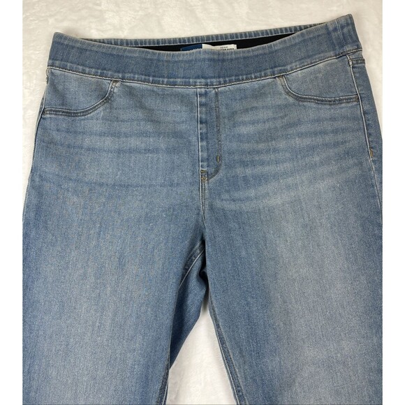 Old Navy Rockstar Super Skinny Jeggings Elastic Waist Blue Pull On Size 18 - Picture 5 of 7